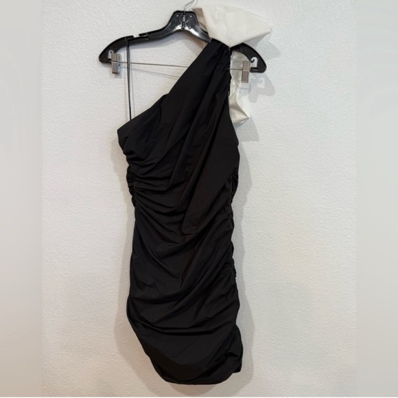 NWT Amanda Uprichard Genovia Mini Dress Black White Women’s Size Small - Picture 7 of 7